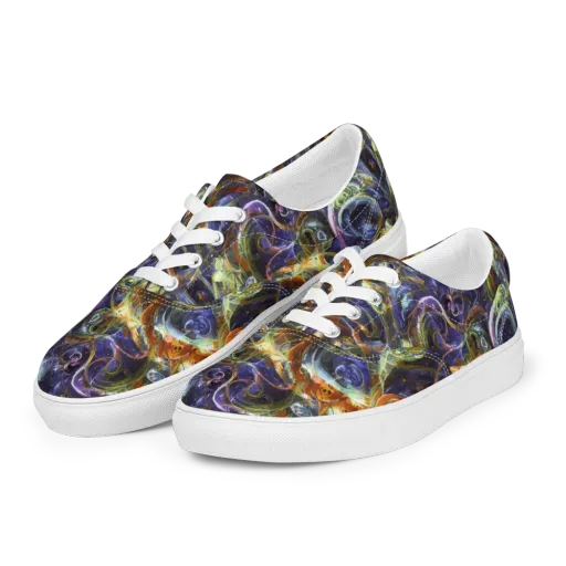 Molten Midnight on a Men's Lace-Up Canvas Shoes