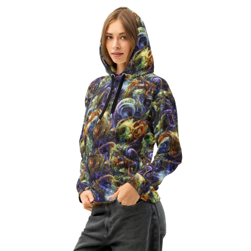 Molten Midnight on a Cotton Hoodie