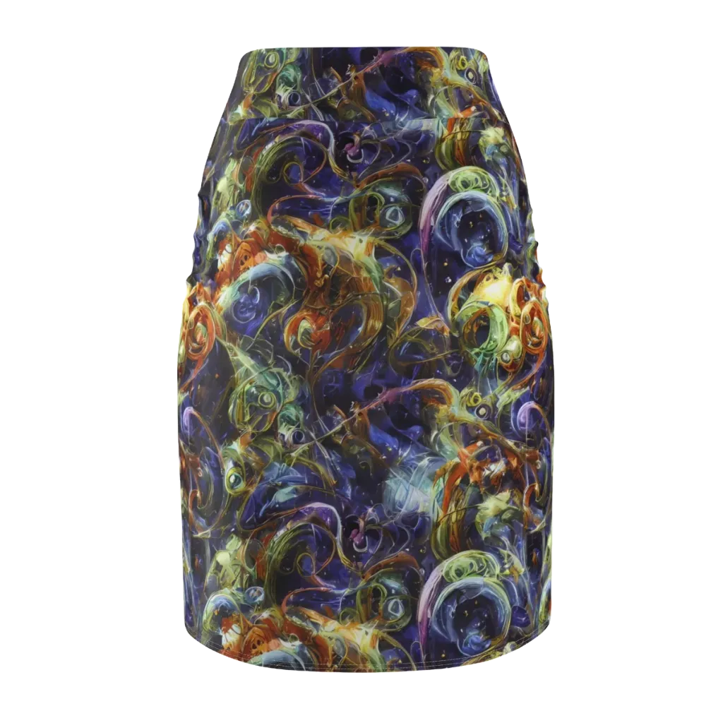 Molten Midnight on Pencil Skirt — Back