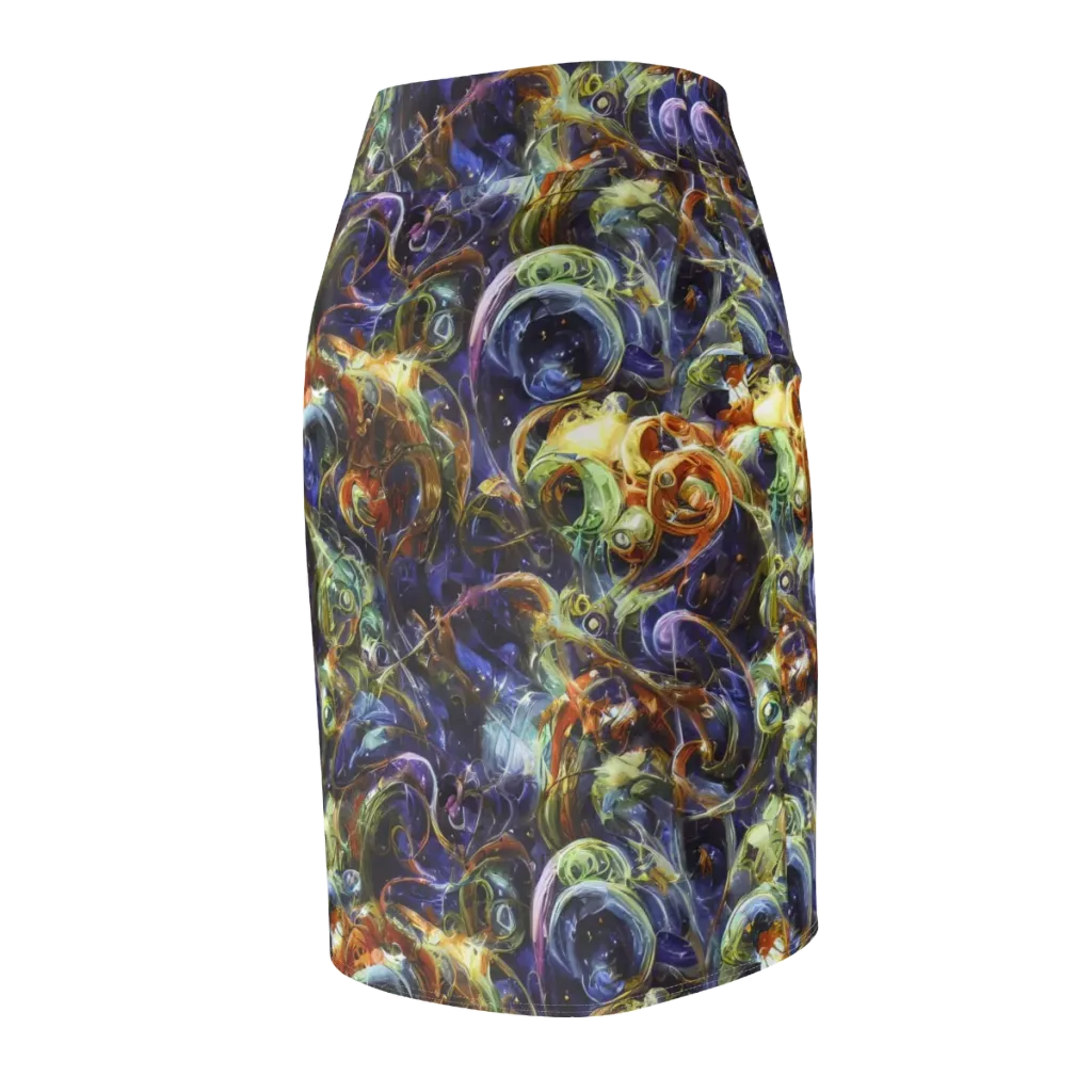 Molten Midnight on Pencil Skirt — Back Side