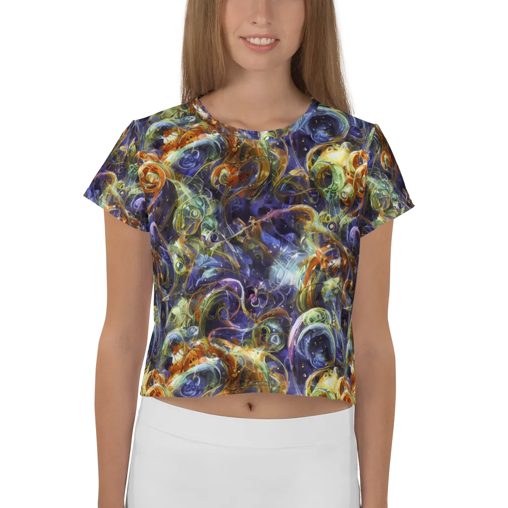 Molten Midnight on Crop Tee — Front
