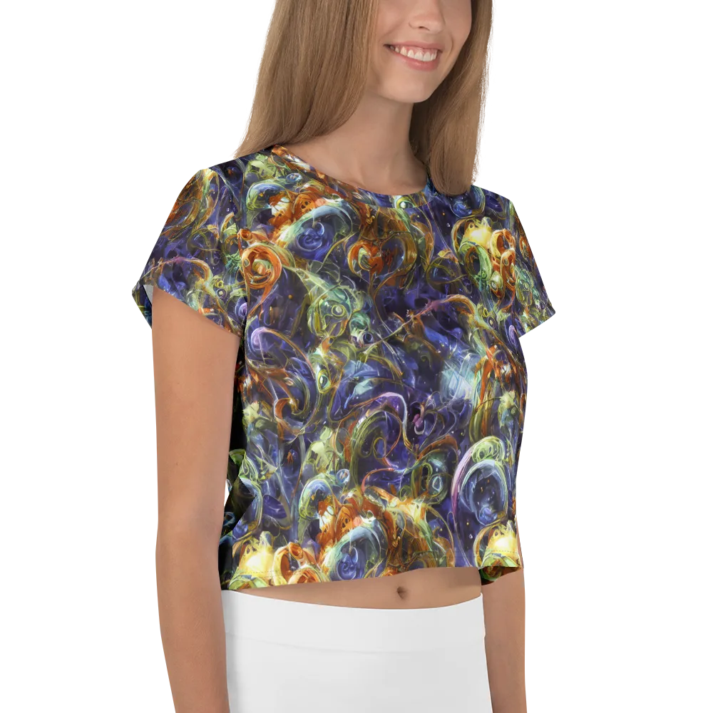 Molten Midnight on Crop Tee — Right