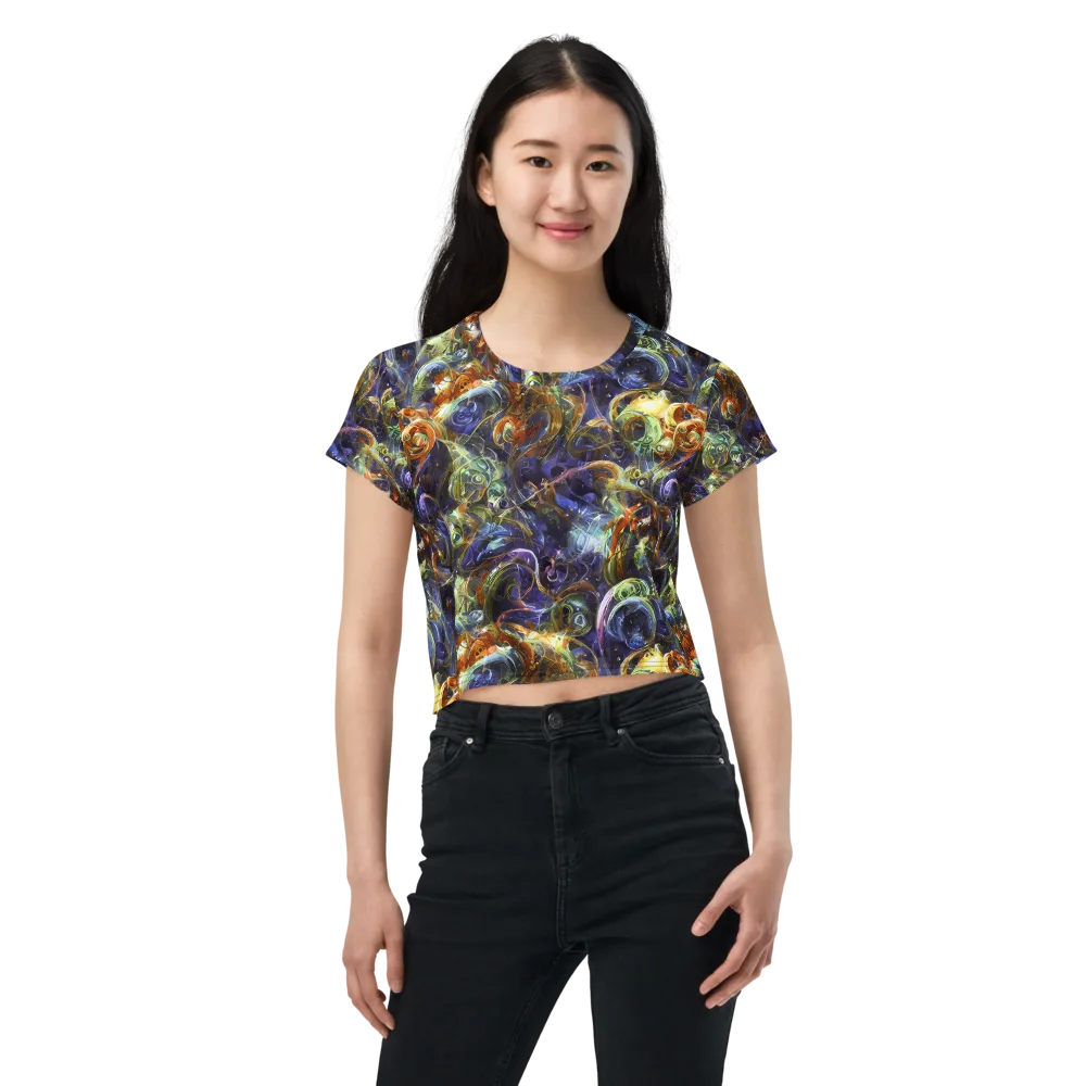 Molten Midnight on Crop Tee — Front