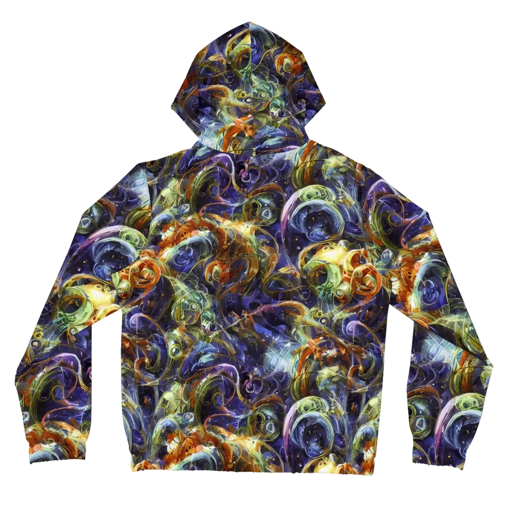 Molten Midnight on Women's Full-Zip Hoodie — Back