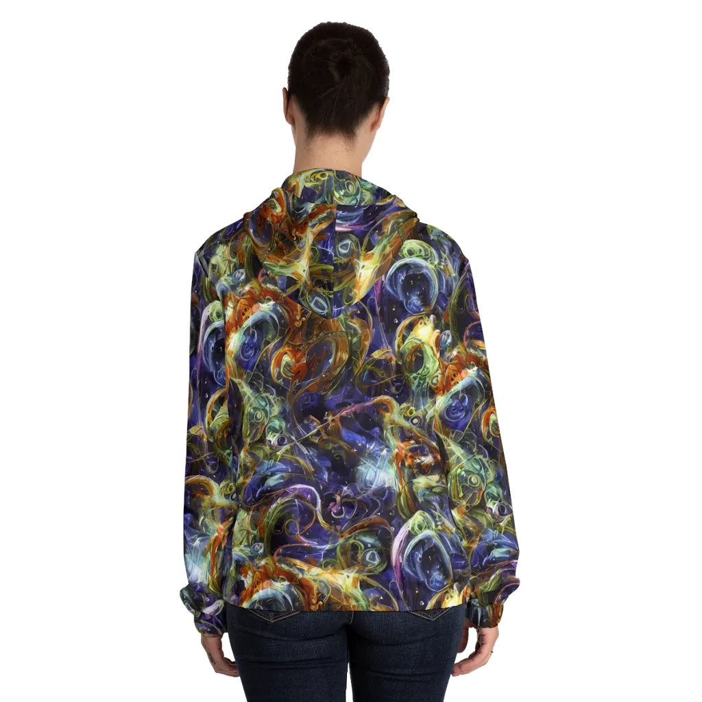 Molten Midnight on Women's Full-Zip Hoodie — Back On Person