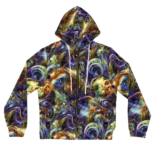 Molten Midnight on a Women's Full-Zip Hoodie