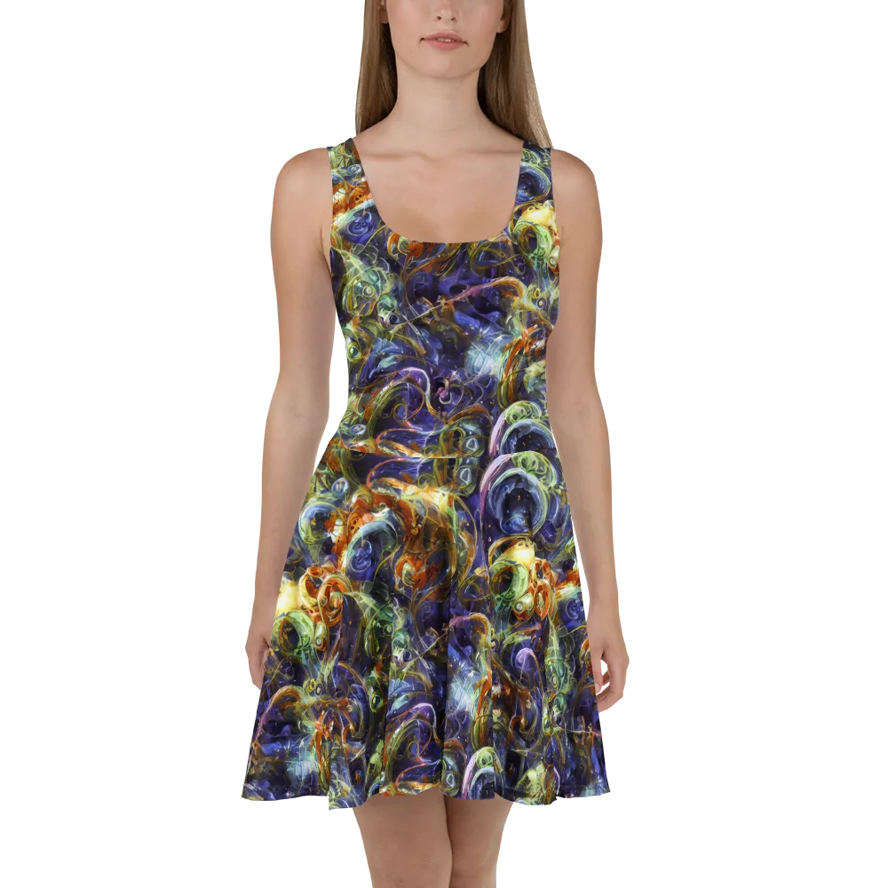 Molten Midnight on Skater Dress — Front
