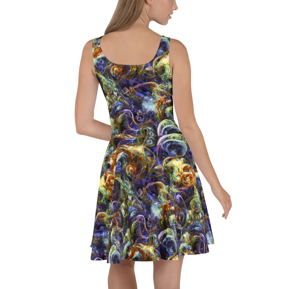 Molten Midnight on Skater Dress — Back