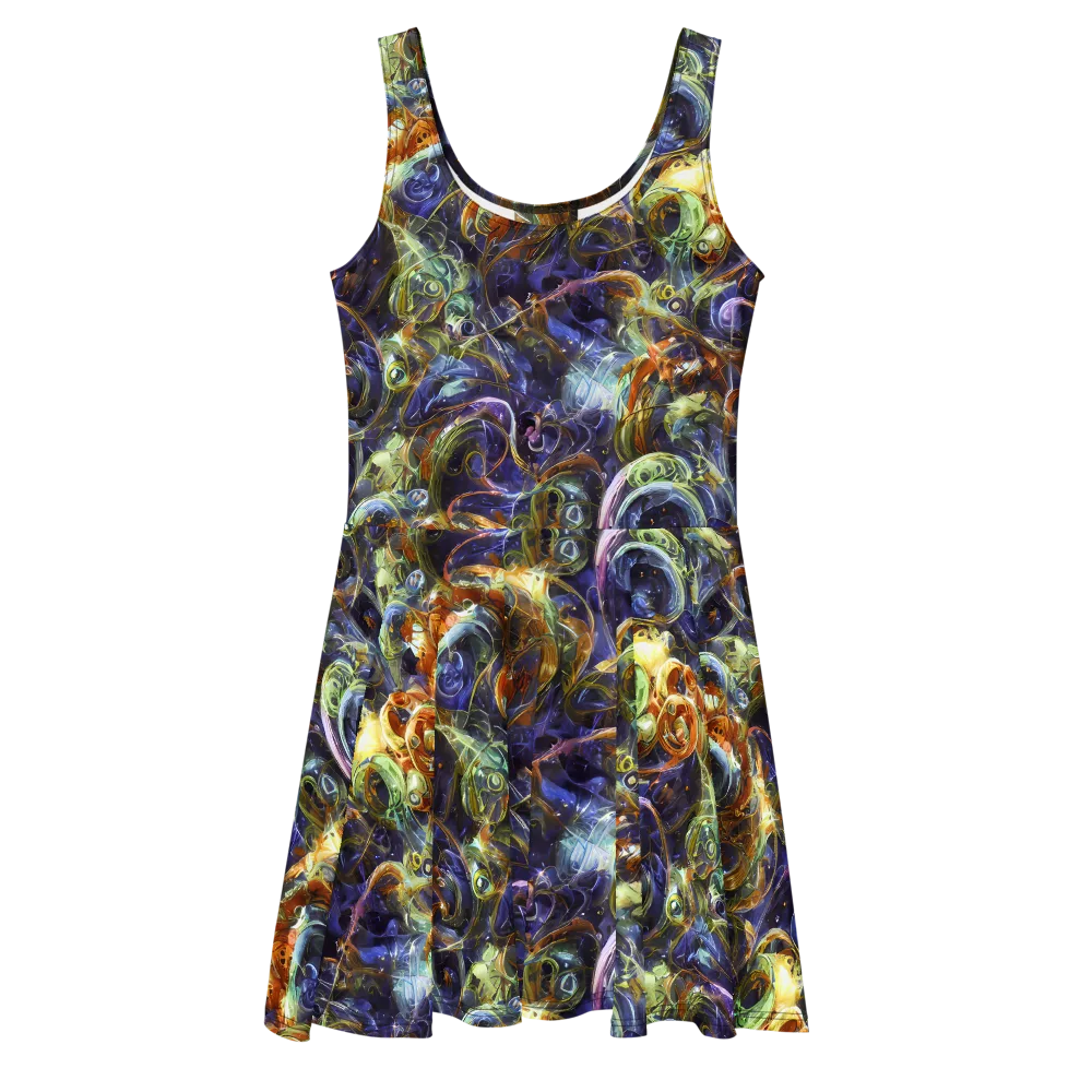 Molten Midnight on Skater Dress — Front