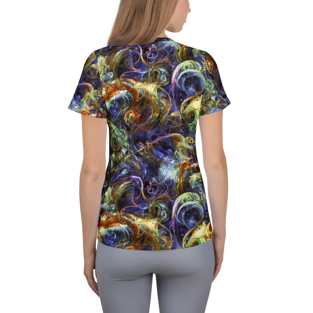 Molten Midnight on Women's Athletic T-Shirt — Back