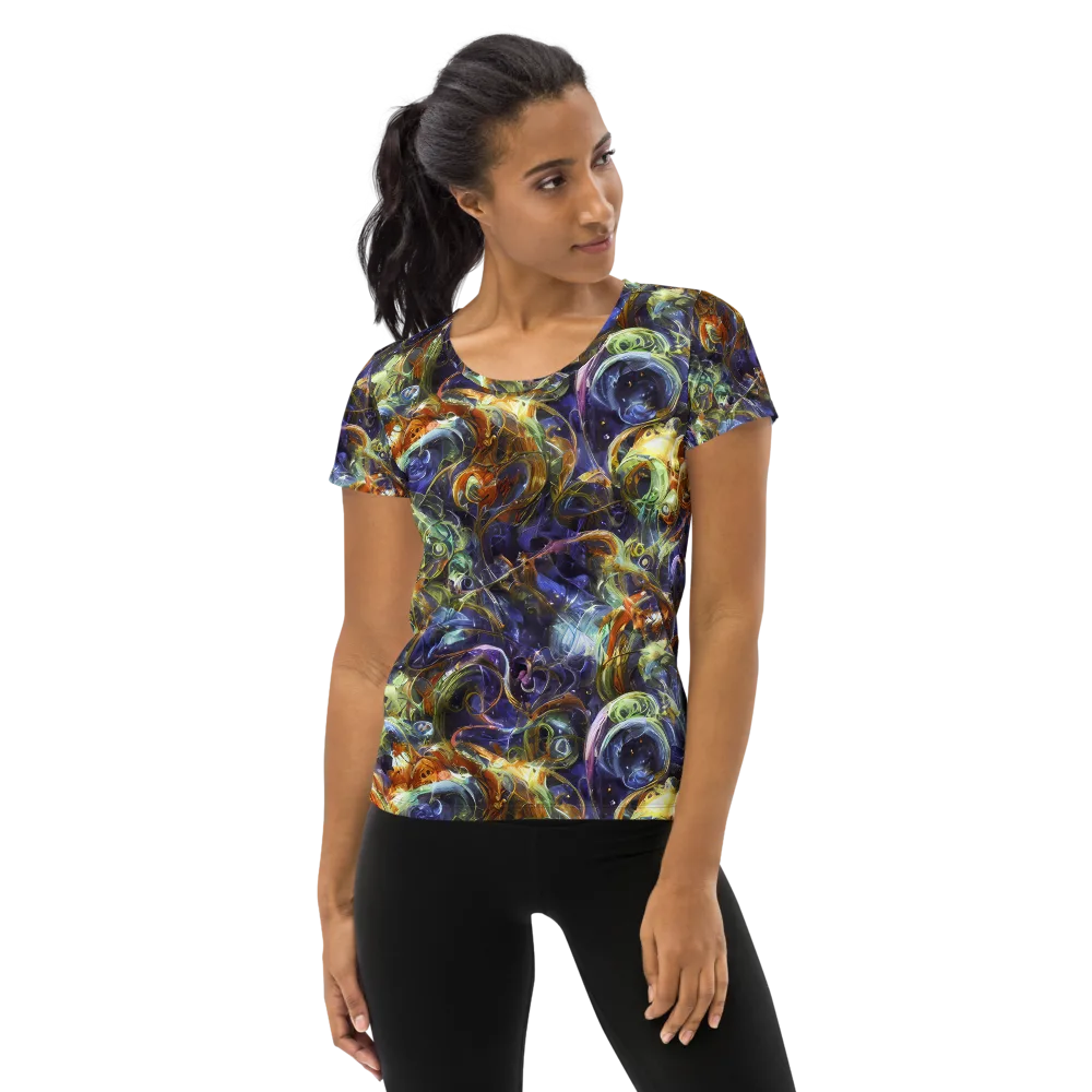 Molten Midnight on Women's Athletic T-Shirt — Front
