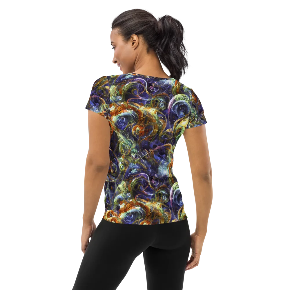 Molten Midnight on Women's Athletic T-Shirt — Back
