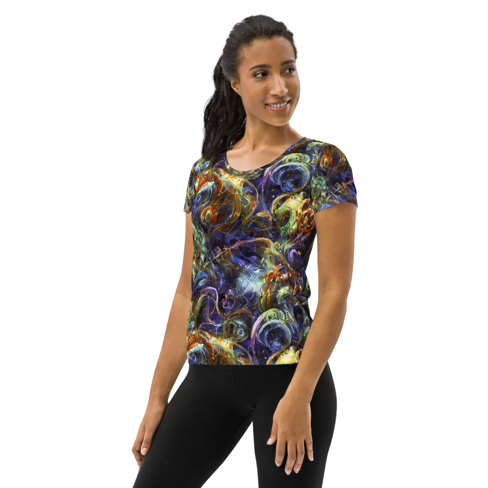 Molten Midnight on Women's Athletic T-Shirt — Left