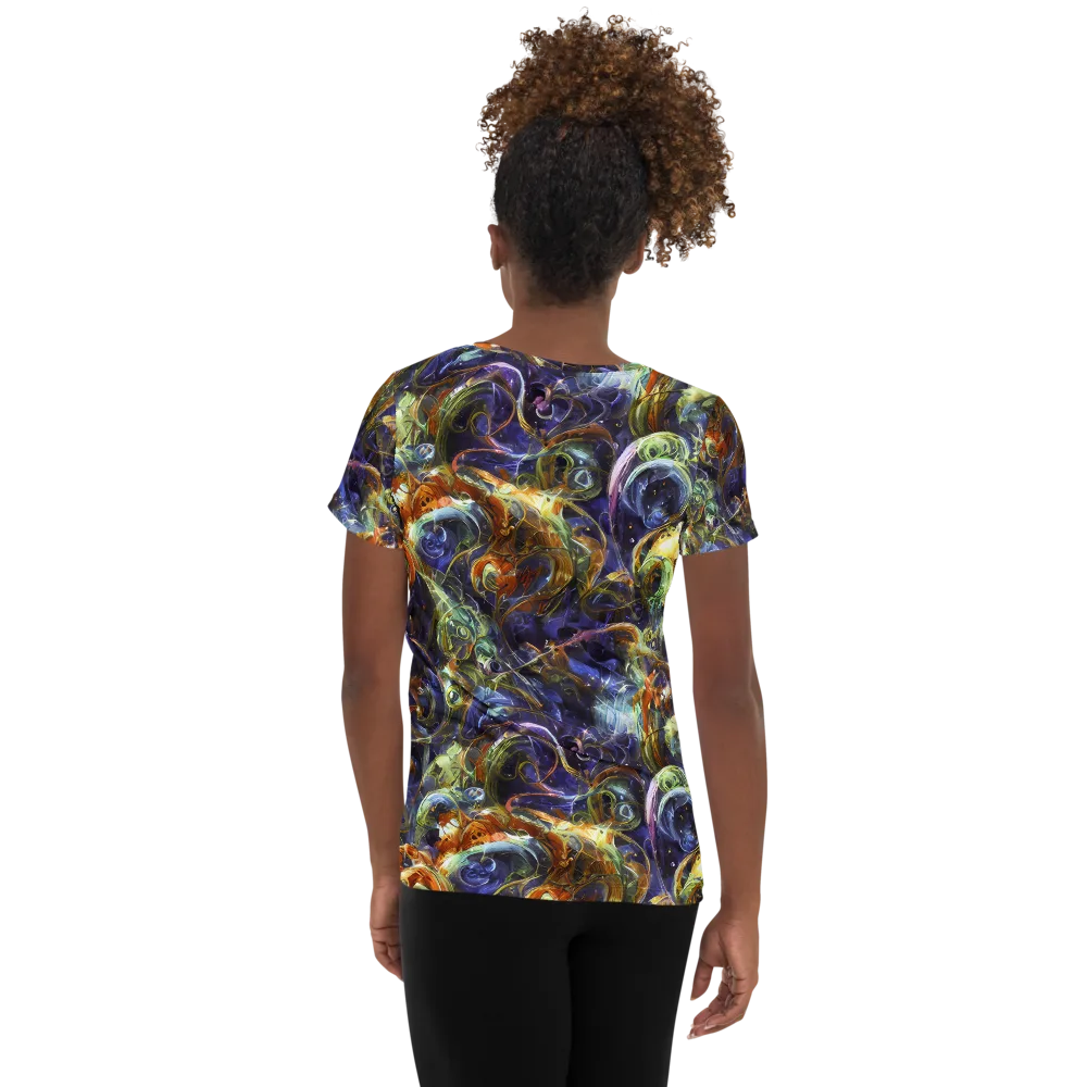 Molten Midnight on Women's Athletic T-Shirt — Back