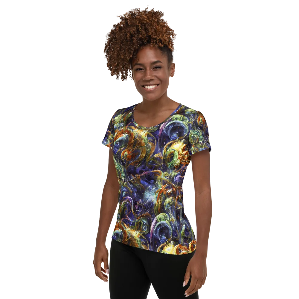 Molten Midnight on Women's Athletic T-Shirt — Left