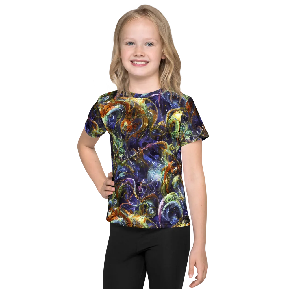 Molten Midnight on Kids Crew Neck T-Shirt — Front