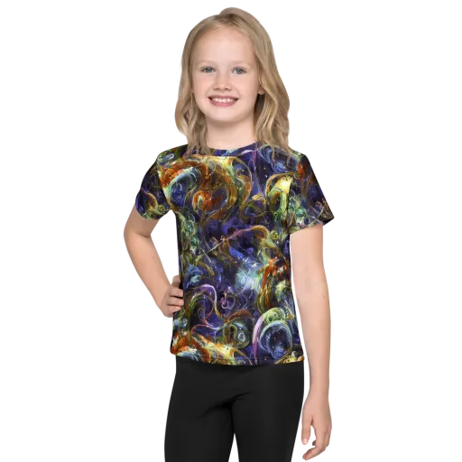 Molten Midnight on a Kids Crew Neck T-Shirt