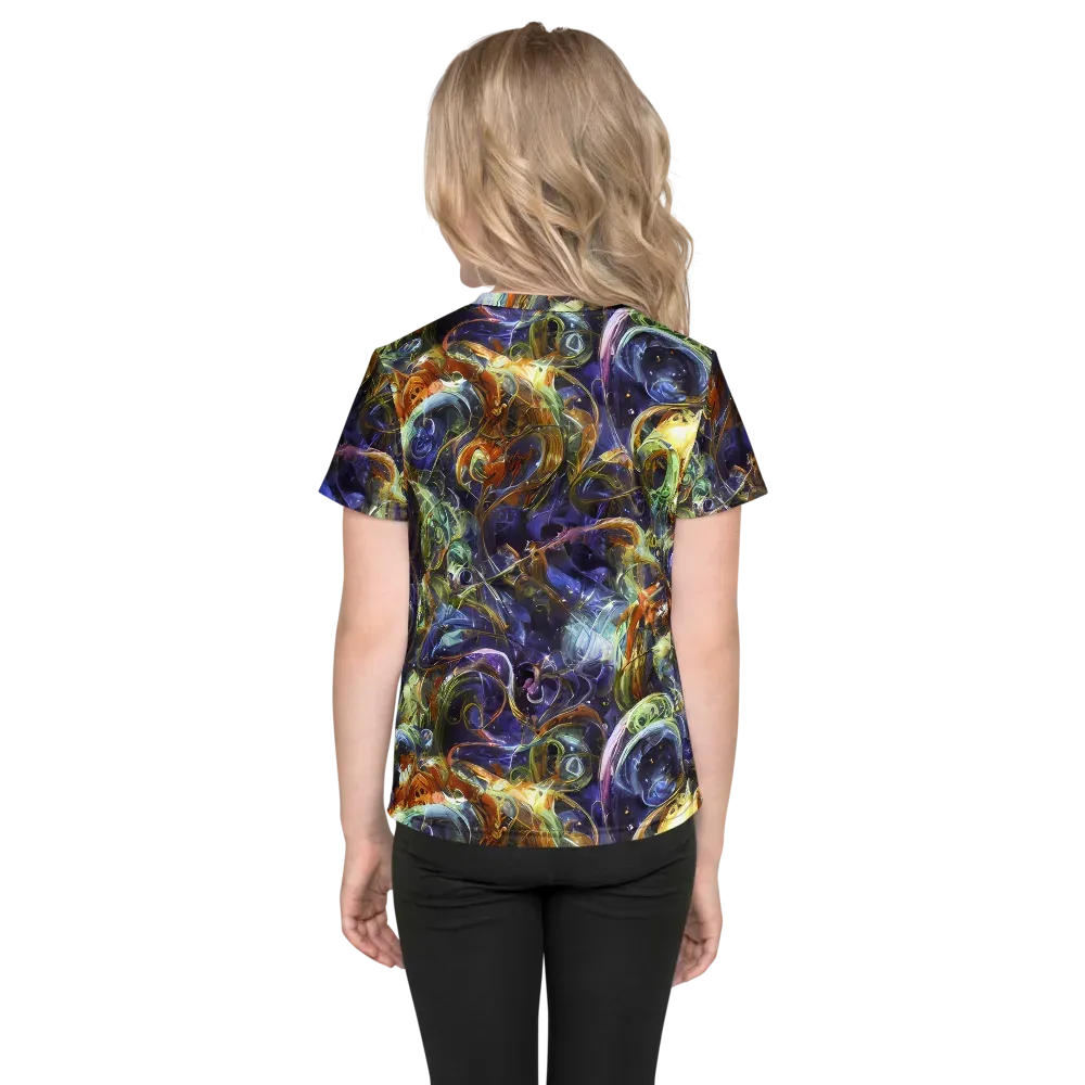 Molten Midnight on Kids Crew Neck T-Shirt — Back