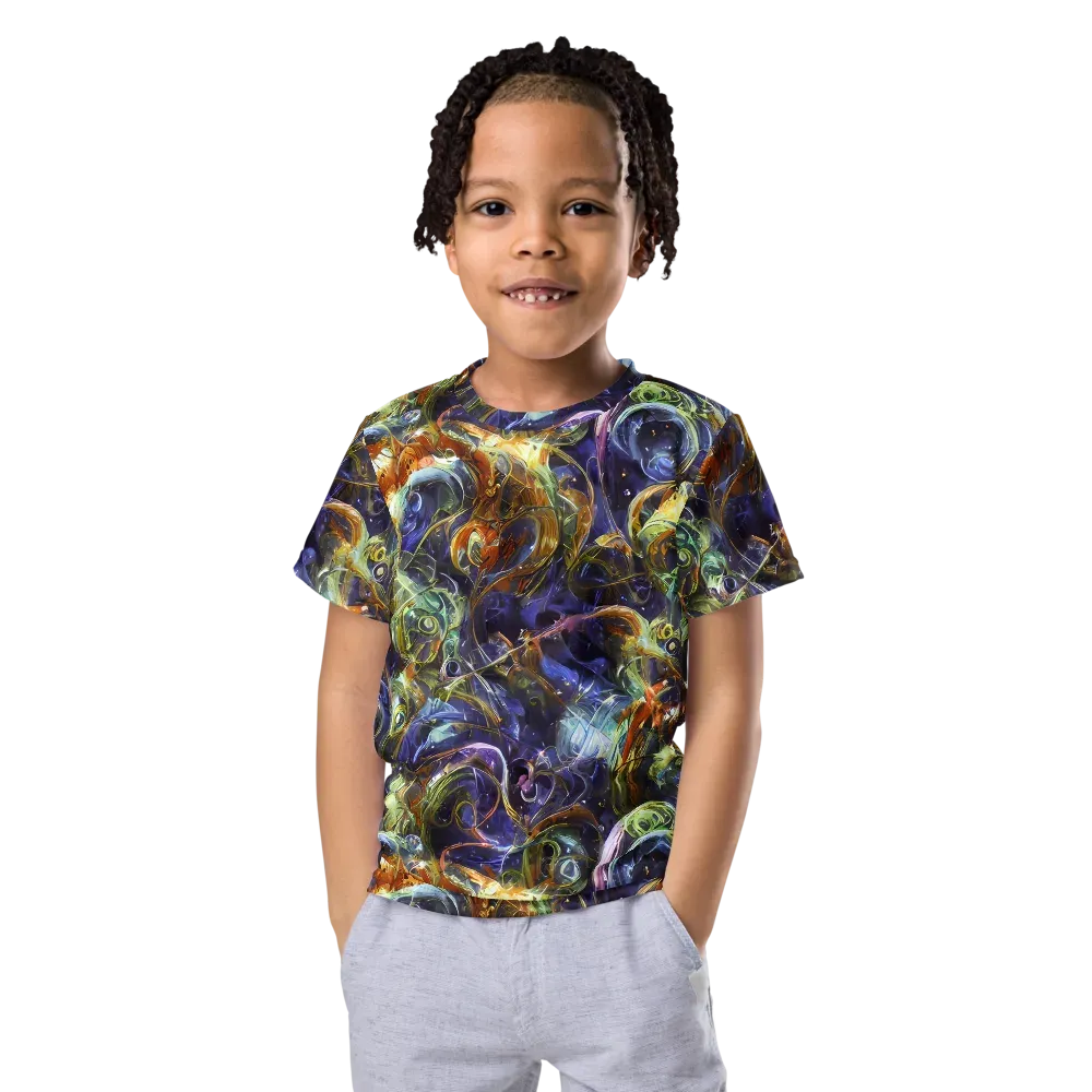 Molten Midnight on Kids Crew Neck T-Shirt — Front