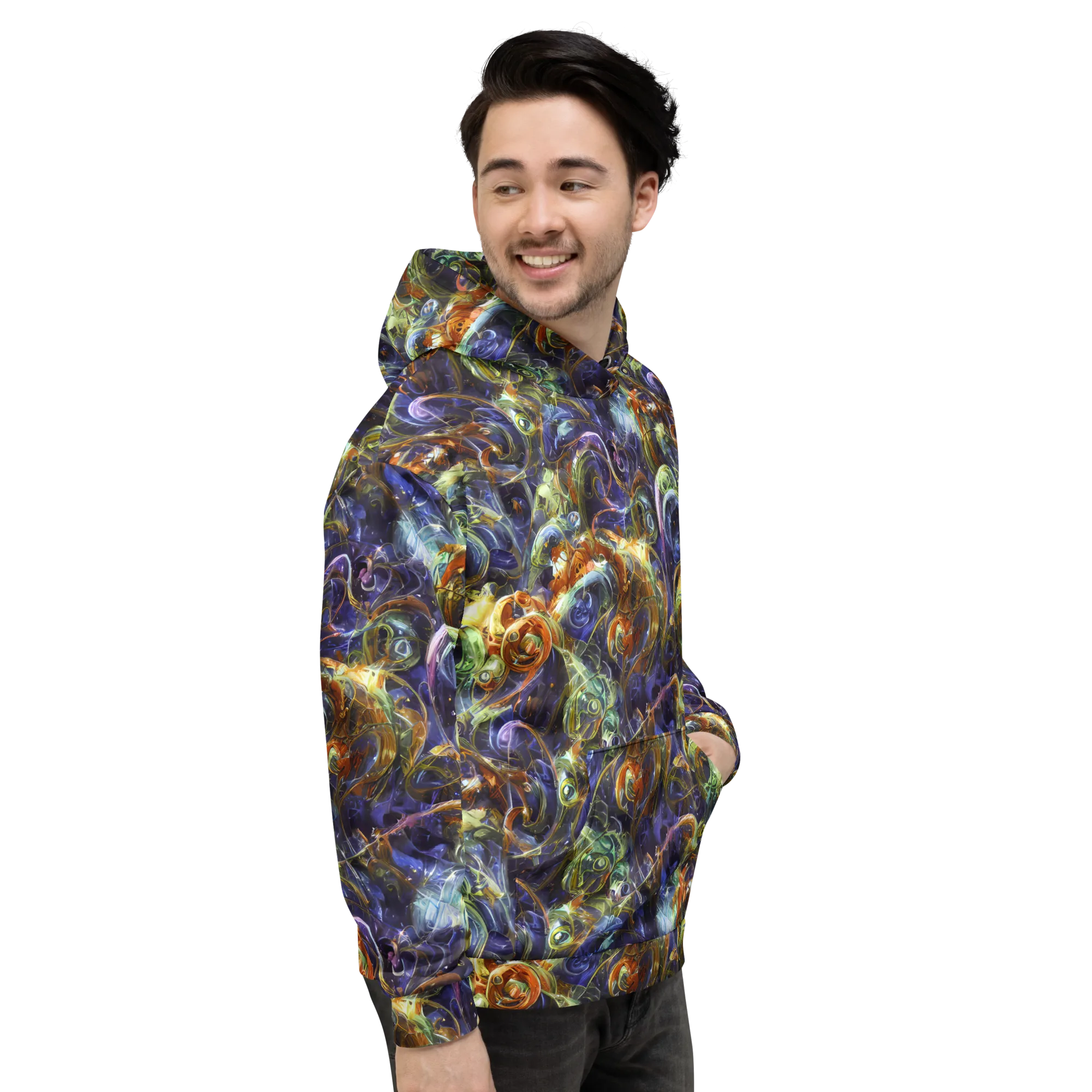 Molten Midnight on Hoodie — Right