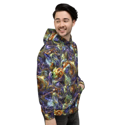 Molten Midnight on a Hoodie