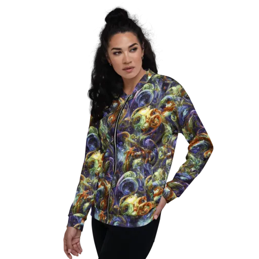 Molten Midnight on a Bomber Jacket