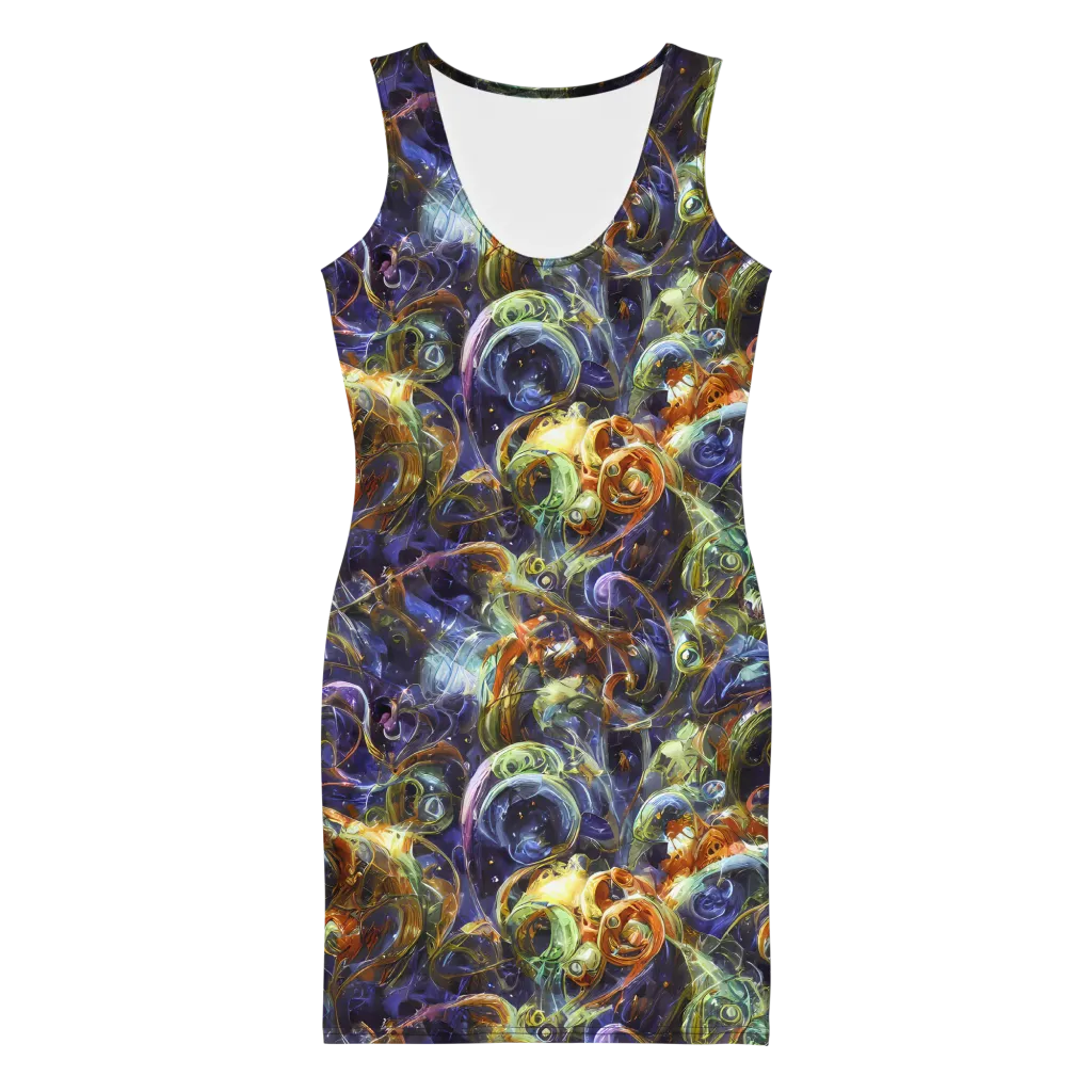 Molten Midnight on Bodycon Dress — Front