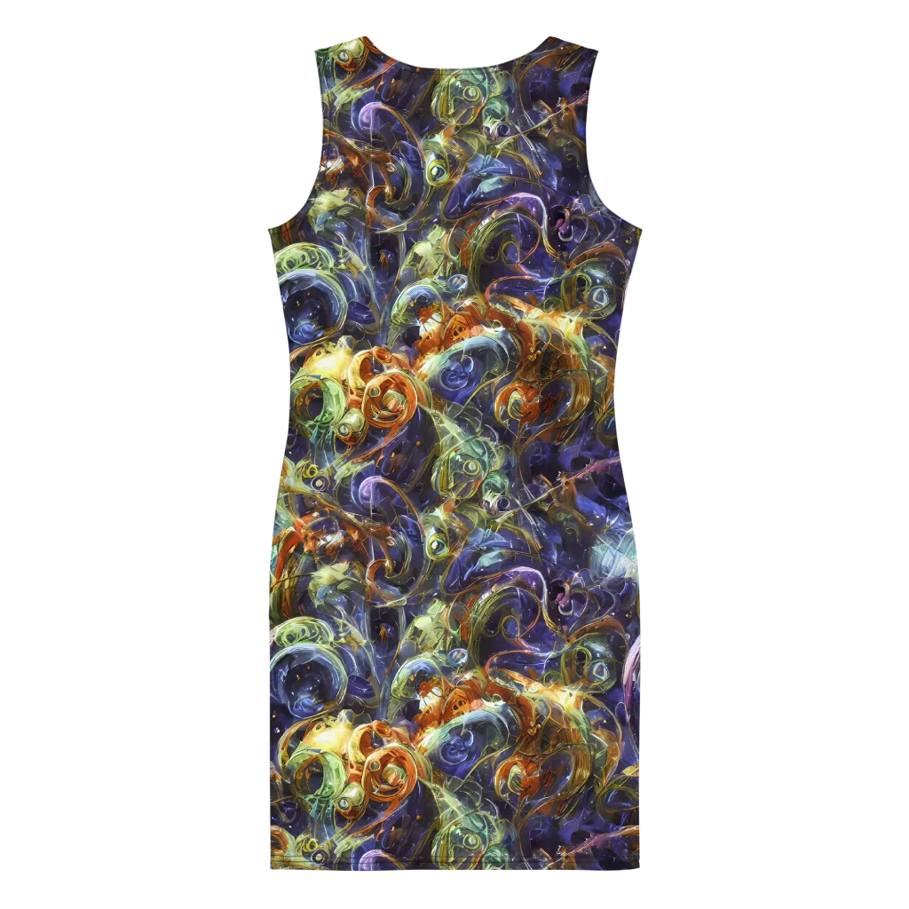 Molten Midnight on Bodycon Dress — Back