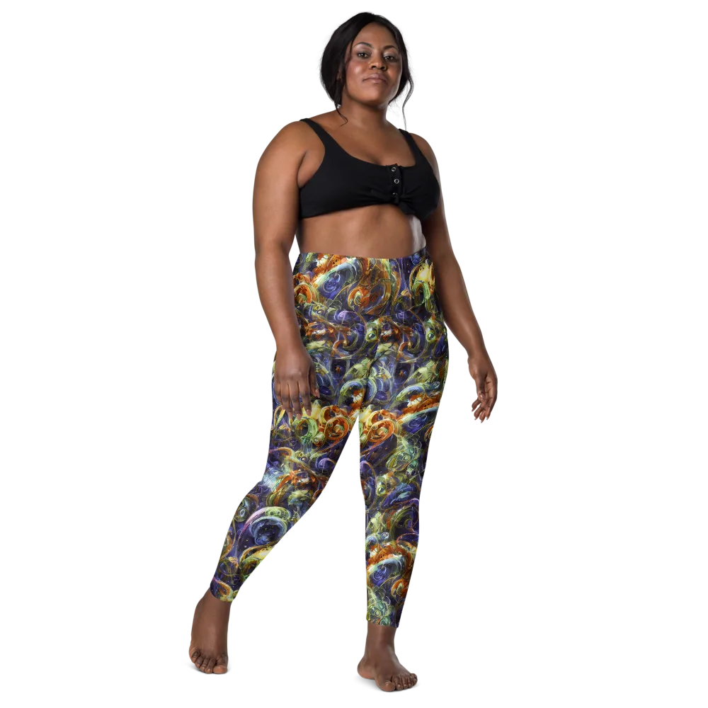 Molten Midnight on Leggings with Pockets — Front