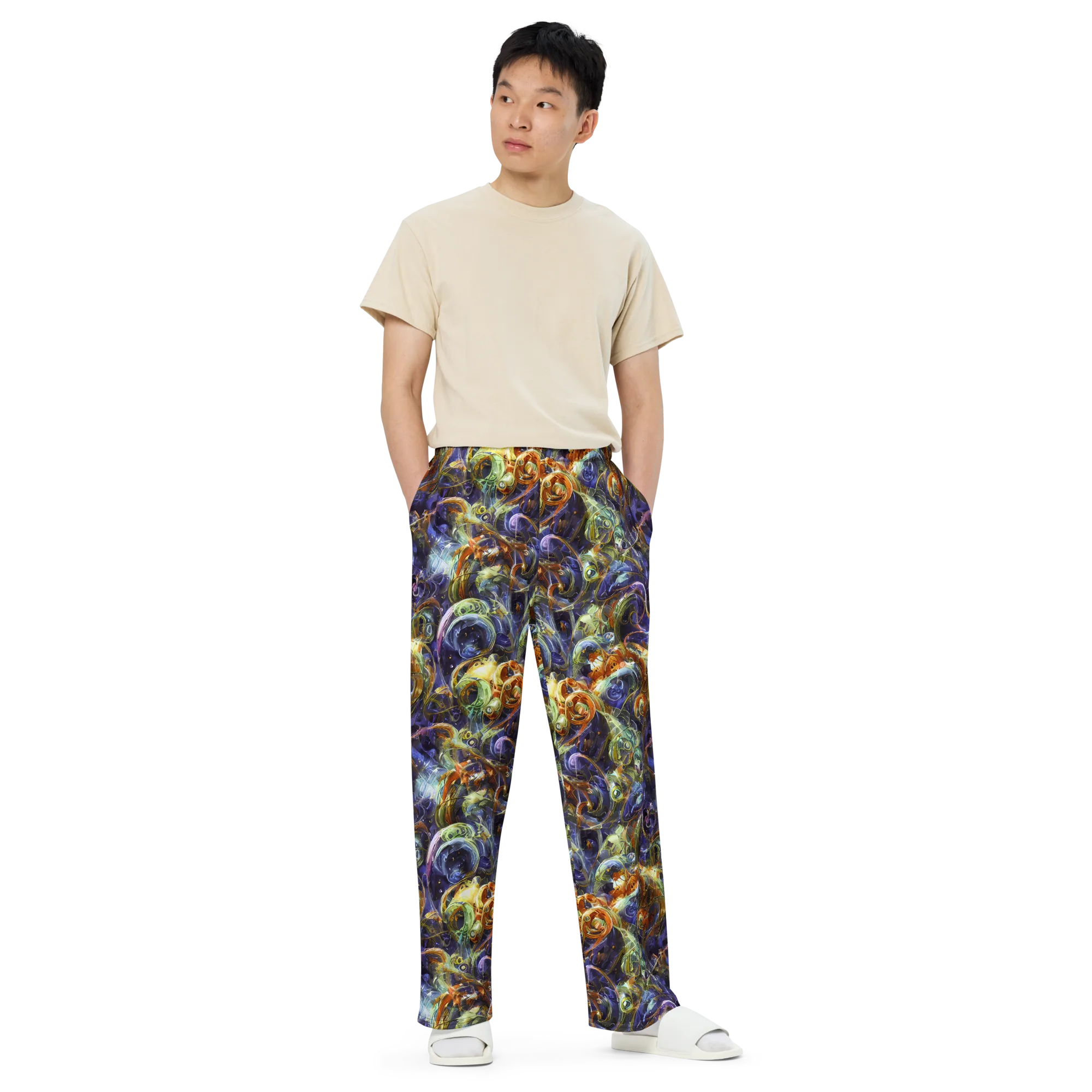 Molten Midnight on Wide-Leg Pants — Front