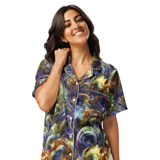Molten Midnight on a Women's Short Sleeve Pajama Top
