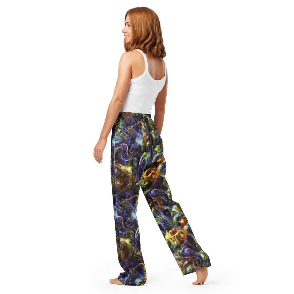 Molten Midnight on Women's Pajama Pants — Back