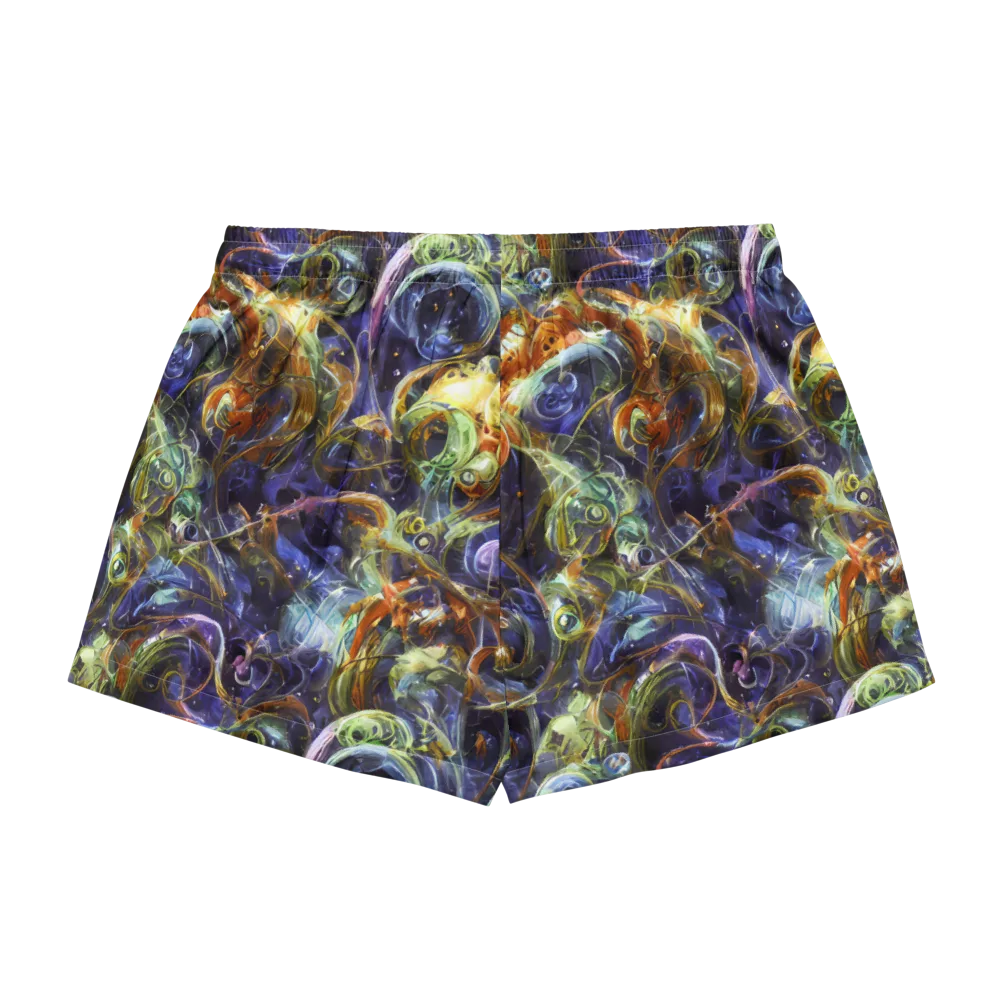 Molten Midnight on Women's Pajama Shorts — Back
