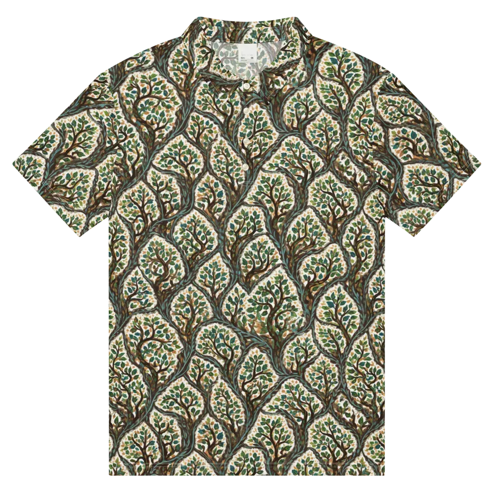 Verdant Filigree on Men's Slim Fit Polo Shirt — Front