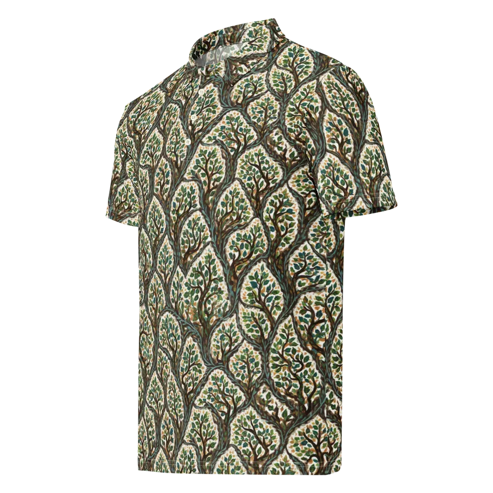 Verdant Filigree on Men's Slim Fit Polo Shirt — Left Front