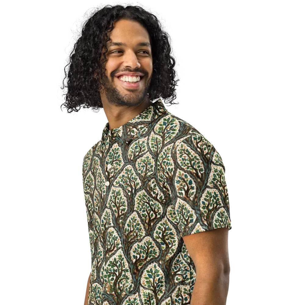 Verdant Filigree on Men's Slim Fit Polo Shirt — Left Front