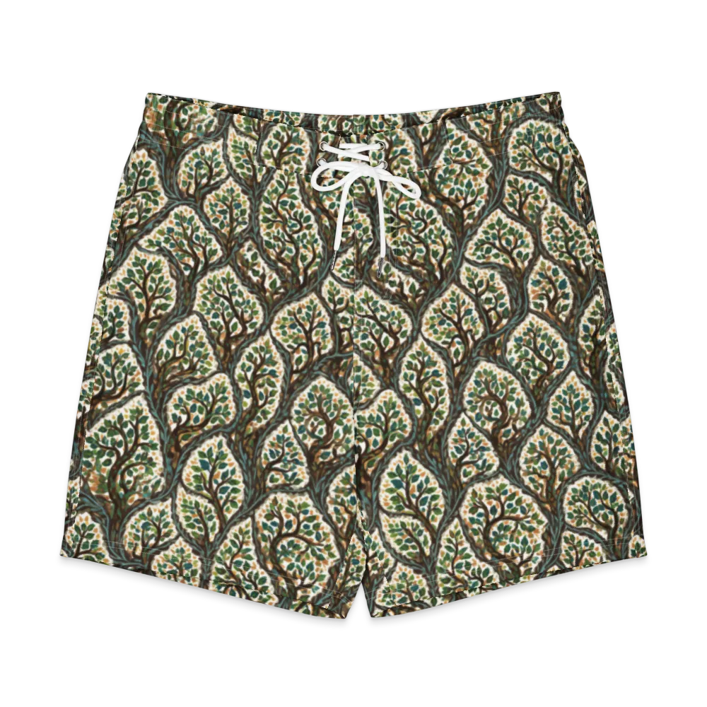 Verdant Filigree on Men's Board Shorts — Front