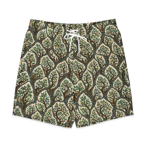 Verdant Filigree on a Men's Board Shorts
