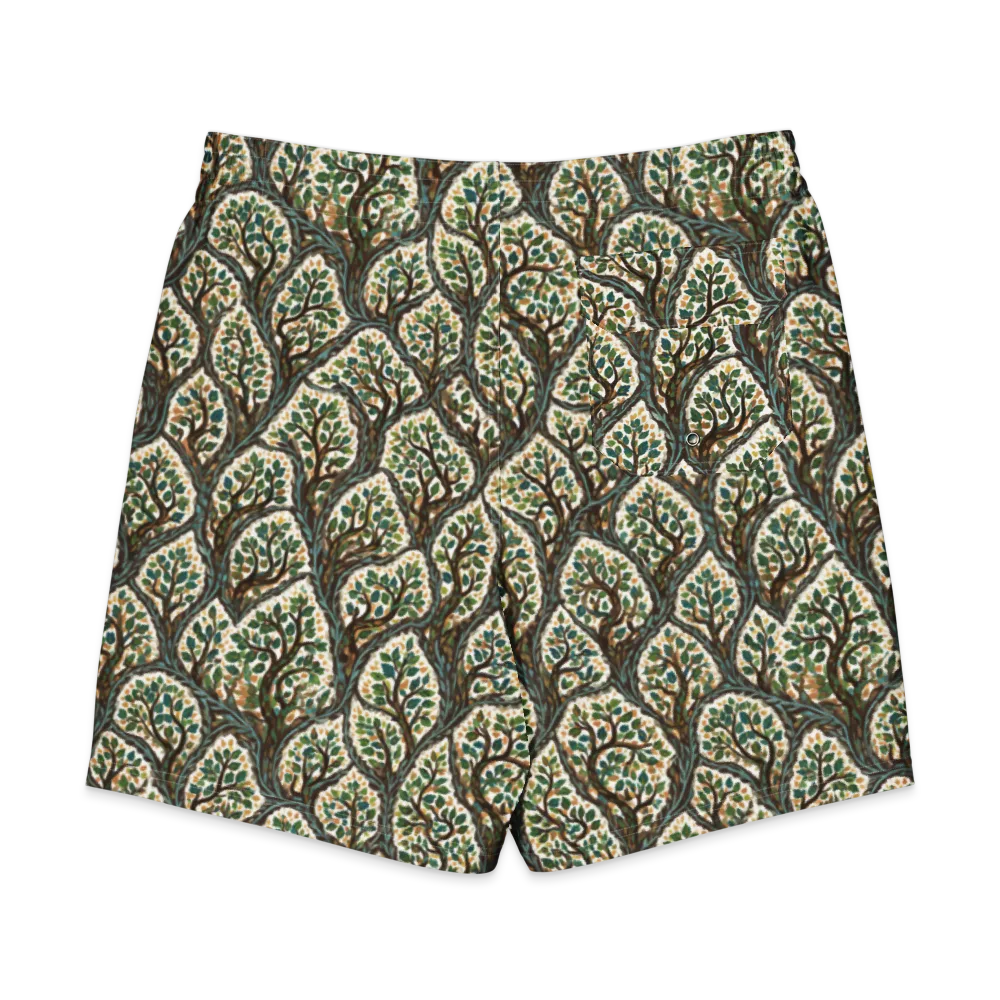Verdant Filigree on Men's Board Shorts — Back