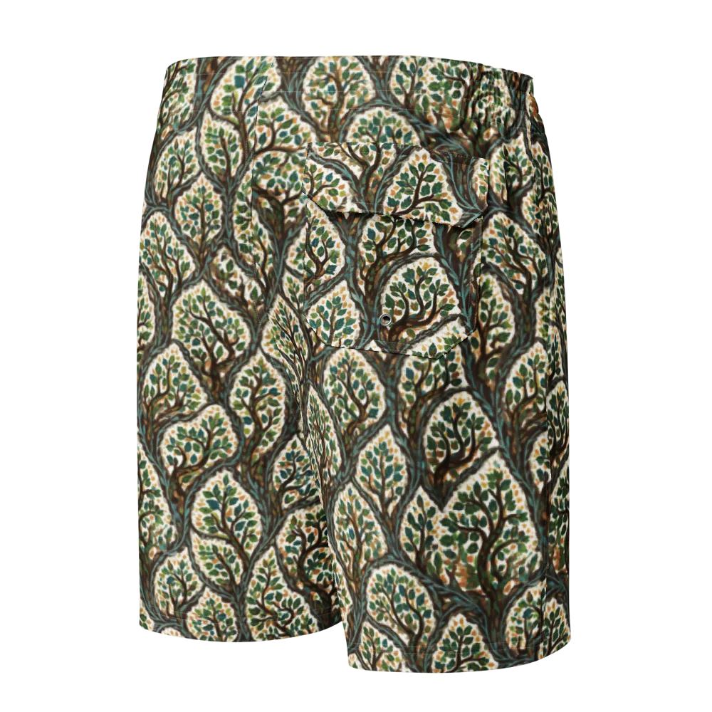 Verdant Filigree on Men's Board Shorts — Back