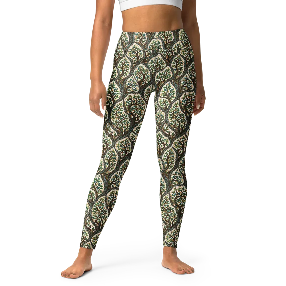 Verdant Filigree on Yoga Leggings — Front