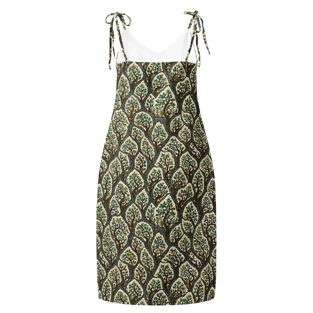 Verdant Filigree on Slip Dress — Back