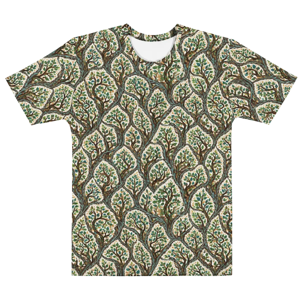 Verdant Filigree on Men's Cotton Crew Neck T-Shirt — Front