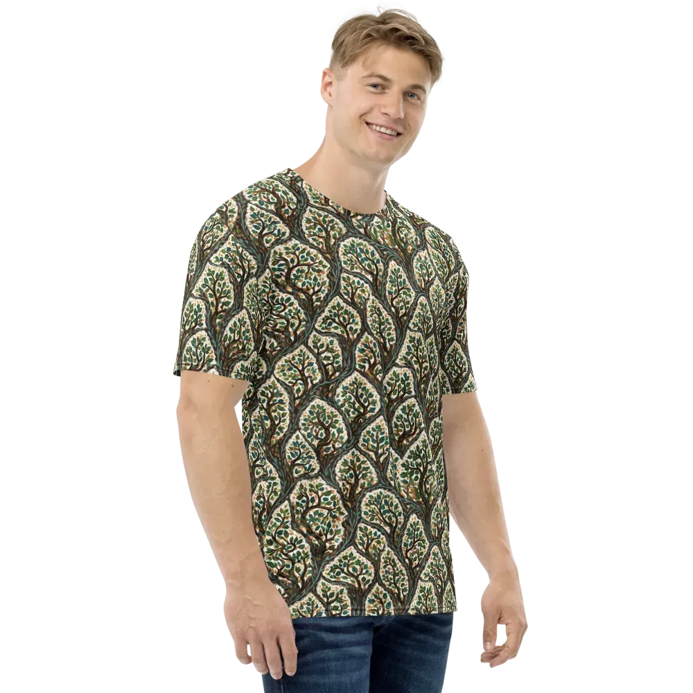 Verdant Filigree on Men's Crew Neck T-Shirt — Right