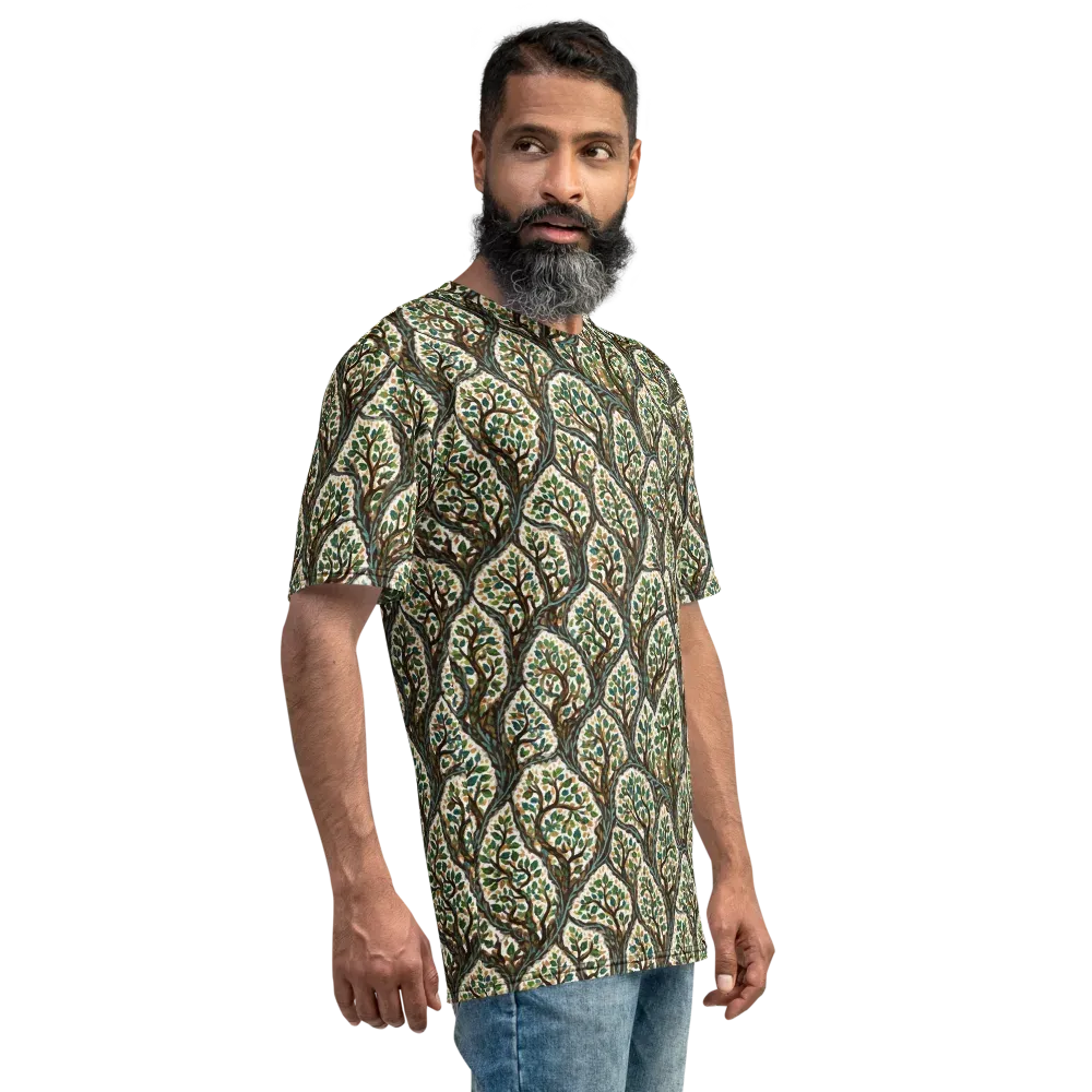 Verdant Filigree on Men's Crew Neck T-Shirt — Right