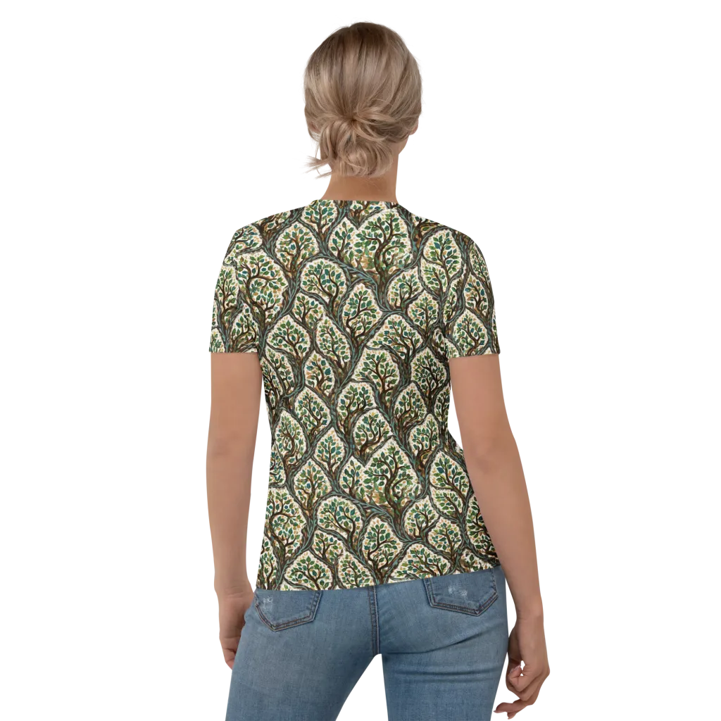 Verdant Filigree on Women's Crew Neck T-Shirt — Back