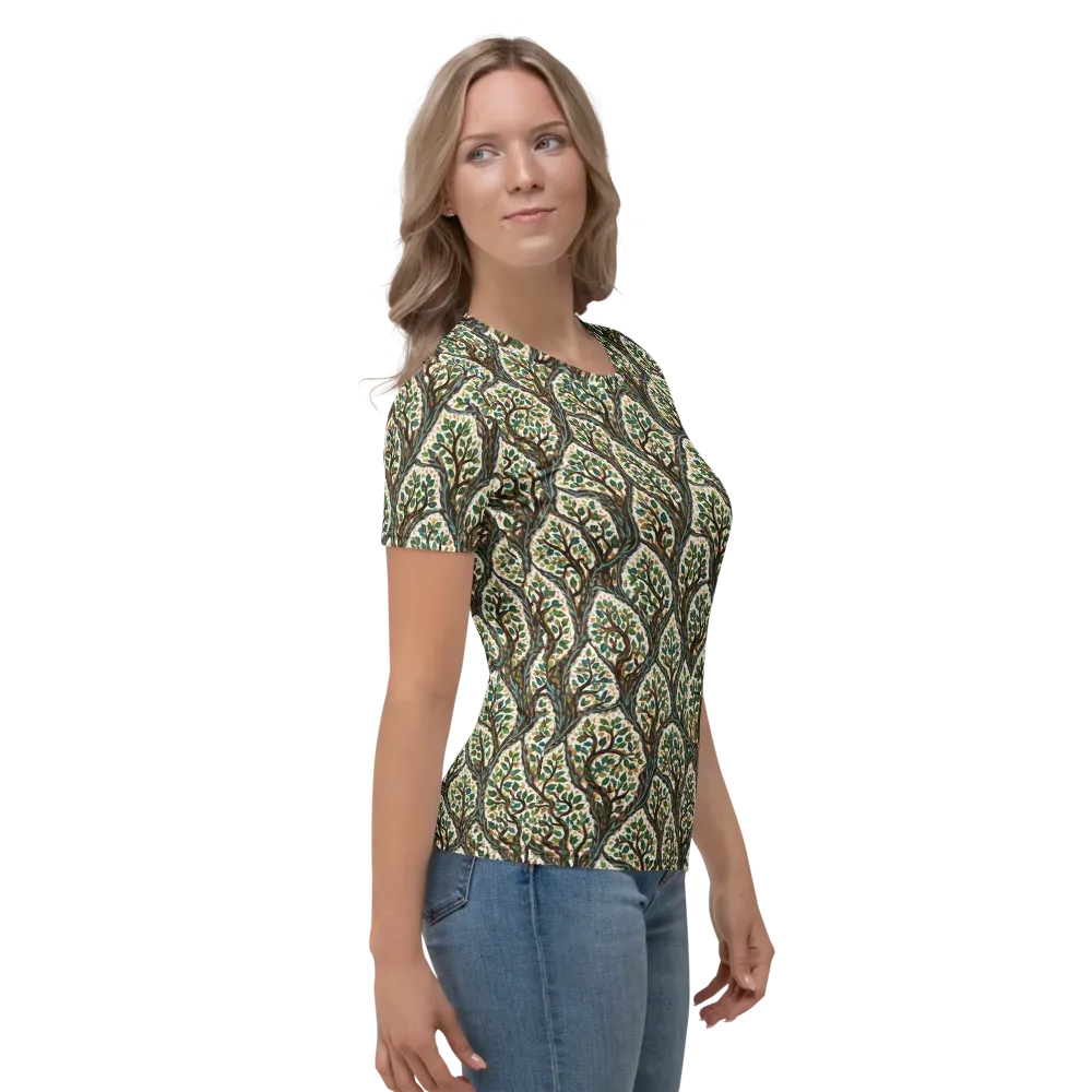Verdant Filigree on Women's Crew Neck T-Shirt — Right