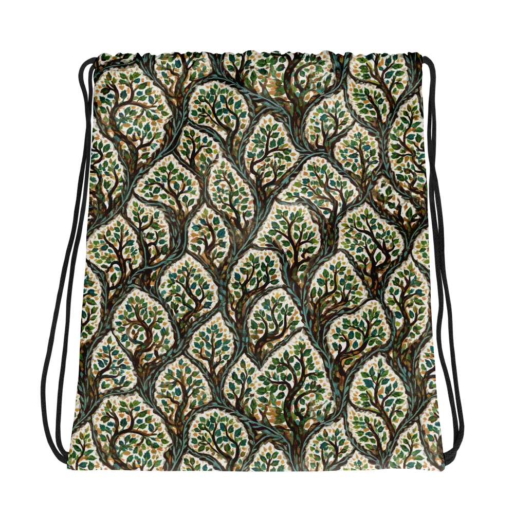 Verdant Filigree on Drawstring Bag — Photo