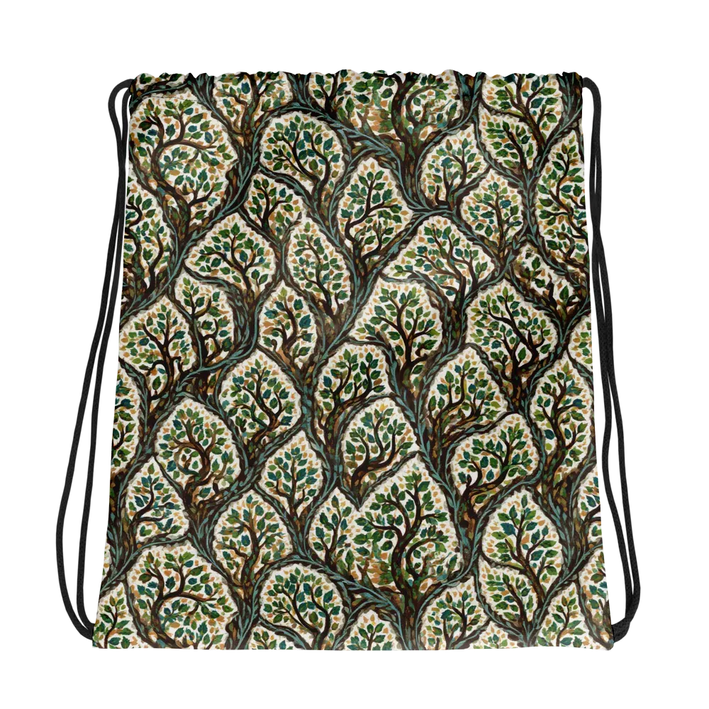 Verdant Filigree on Drawstring Bag — Photo