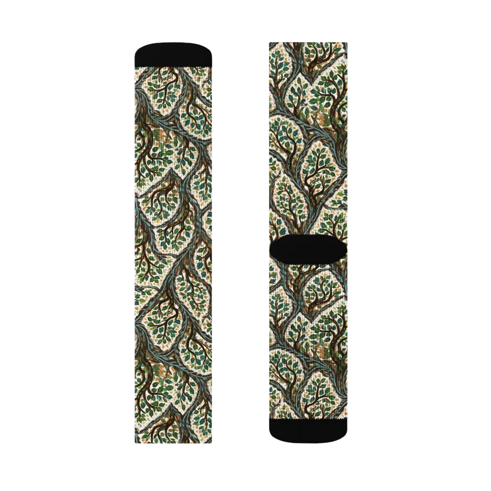 Verdant Filigree on Socks — Left Sock
